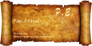 Pap Elina névjegykártya